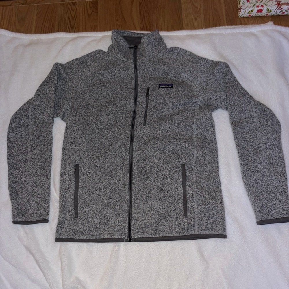 Patagonia Men’s Heather Gray Better Sweater Zip-Up Sz M